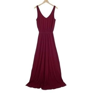 Show Me Your Mumu Kendall Merlot Chiffon Formal Dress in Deep Burgundy